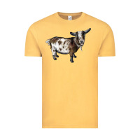 Vintage Mustard Nigerian Dwarf Goat Vintage Tee - LillyAllenDesigns