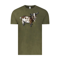 Vintage Olive Nigerian Dwarf Goat Vintage Tee - LillyAllenDesigns
