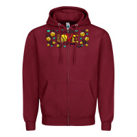 Burgundy for the love of the game softball Zipper Hoodie - Jasminsmagicworld