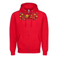 Red for the love of the game softball Zipper Hoodie - Jasminsmagicworld