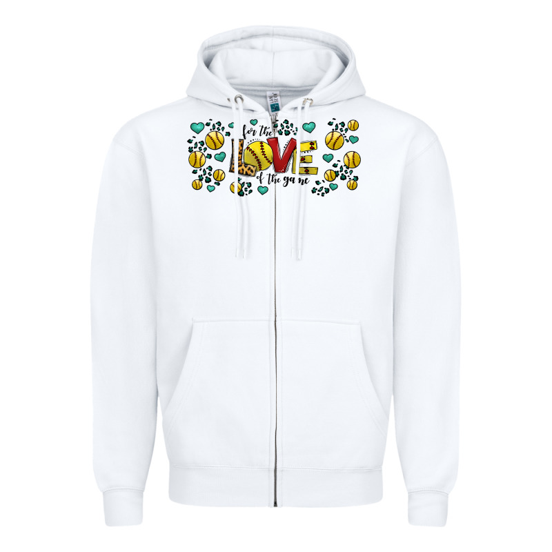 For The Love Of The Game Softball Zipper Hoodie by Jasminsmagicworld | Teevron