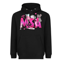 Black breast cancer msa medical support assistant Heavyweight Hoodie - texasbilliewilder
