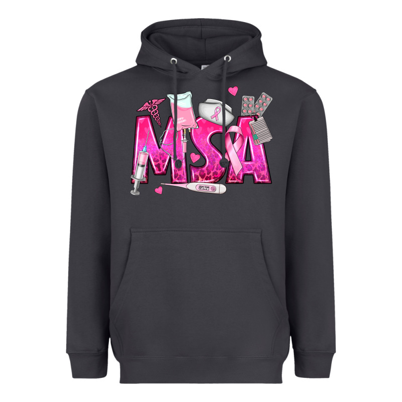 Breast Cancer Msa Medical Support Assistant Heavyweight Hoodie by texasbilliewilder | Teevron