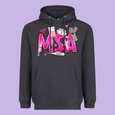 Breast Cancer Msa Medical Support Assistant Heavyweight Hoodie Designed By Texasbilliewilder