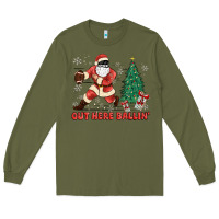 Army Green out here ballin' Long Sleeve Tee - MaliasSmallBusiness