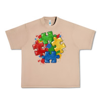 Burro autism puzzles Urban Heavy Tee - MaliasSmallBusiness