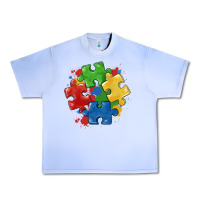 Grape Ice autism puzzles Urban Heavy Tee - MaliasSmallBusiness