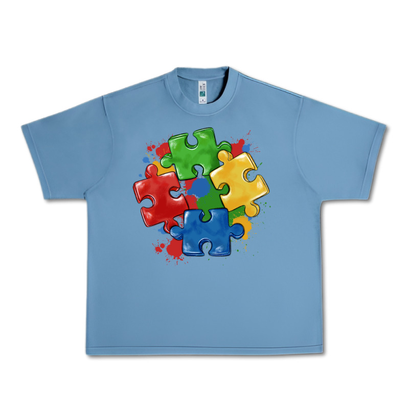 Autism Puzzles Urban Heavy Tee by MaliasSmallBusiness | Teevron