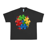 Pigment Black autism puzzles Urban Heavy Tee - MaliasSmallBusiness