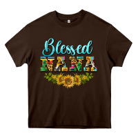 Chocolate Brown blessed nana Heavy Core Tee - BarkalooDesign