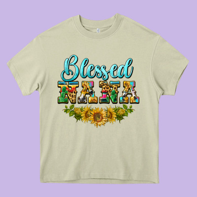 Blessed Nana Heavy Core Tee Designed By Barkaloodesign