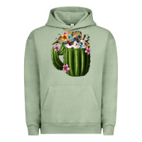 Pigment Oil Green Day Of The Dead Mexican Cactus Urban Hoodie - FaDigitalArtStudio