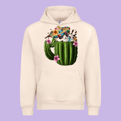 Day Of The Dead Mexican Cactus Urban Hoodie Designed By Fadigitalartstudio