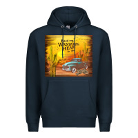 Navy bind my wandering heart to thee Premium Hoodie - TumblerDesignByShophia