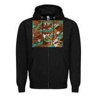 Black tiger cowhide tumbler Zipper Hoodie - BarkalooDesign