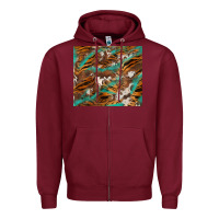 Burgundy tiger cowhide tumbler Zipper Hoodie - BarkalooDesign