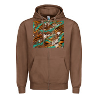Chestnut tiger cowhide tumbler Zipper Hoodie - BarkalooDesign
