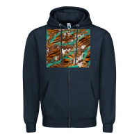 Navy tiger cowhide tumbler Zipper Hoodie - BarkalooDesign