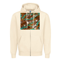 Sandshell tiger cowhide tumbler Zipper Hoodie - BarkalooDesign