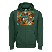 Sports Green tiger cowhide tumbler Zipper Hoodie - BarkalooDesign