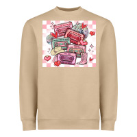 Mushroom valentine's day cassette tapes Heavyweight Sweatshirt - MaliasSmallBusiness