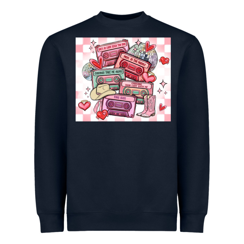 Valentine's Day Cassette Tapes Heavyweight Sweatshirt by MaliasSmallBusiness | Teevron