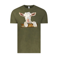 Vintage Olive baby cashmere goat Vintage Tee - LillyAllenDesigns