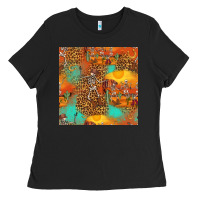 Black western skeleton seamless pattern Ladies Tee - HRA Design Shop