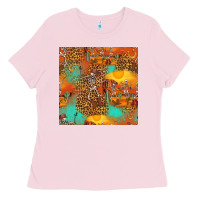 Bubblegum Pink western skeleton seamless pattern Ladies Tee - HRA Design Shop