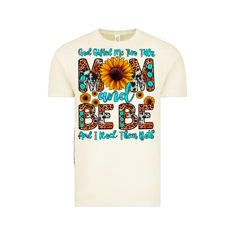 God Gifted Me Two Titles Mom And Bebe  And I Rock Vintage Tee by JahusDesignShop | Teevron