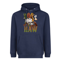 Navy Boo haw Heavyweight Hoodie - NancyCooperArtShop