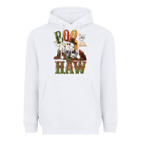 White Boo haw Heavyweight Hoodie - NancyCooperArtShop