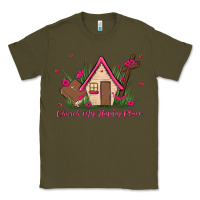 Army Green church is my happy place Classic Tee - MaliasSmallBusiness