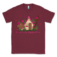Burgundy church is my happy place Classic Tee - MaliasSmallBusiness