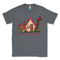 Charcoal Heather church is my happy place Classic Tee - MaliasSmallBusiness