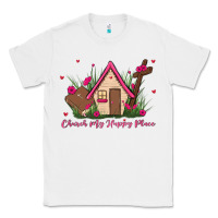 White church is my happy place Classic Tee - MaliasSmallBusiness