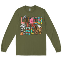 Army Green lunch lady crew Long Sleeve Tee - NancyCooperArtShop