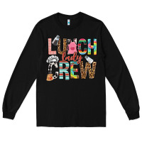 Black lunch lady crew Long Sleeve Tee - NancyCooperArtShop