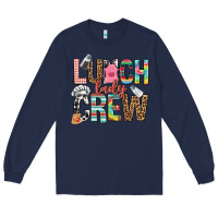 Navy lunch lady crew Long Sleeve Tee - NancyCooperArtShop