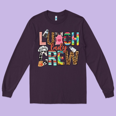 Lunch Lady Crew Long Sleeve Tee Designed By Nancycooperartshop