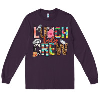Plum lunch lady crew Long Sleeve Tee - NancyCooperArtShop