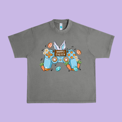 Boy Happy Easter Urban Heavy Tee Designed By Maliassmallbusiness