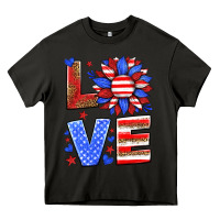 Asphalt love america sunflower Heavy Core Tee - HRA Design Shop