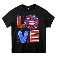 Black love america sunflower Heavy Core Tee - HRA Design Shop