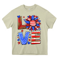 Mossy love america sunflower Heavy Core Tee - HRA Design Shop