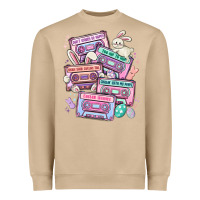 Mushroom easter cassette tapes Heavyweight Sweatshirt - MaliasSmallBusiness
