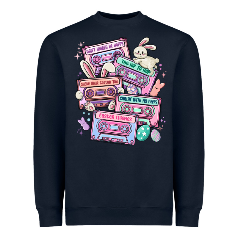 Easter Cassette Tapes Heavyweight Sweatshirt by MaliasSmallBusiness | Teevron