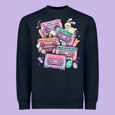 Easter Cassette Tapes Heavyweight Sweatshirt Designed By Maliassmallbusiness