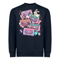 Navy easter cassette tapes Heavyweight Sweatshirt - MaliasSmallBusiness