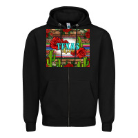 Black texas chica with roses Zipper Hoodie - Jasminsmagicworld